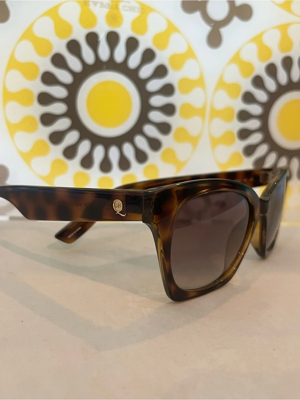 Alexander McQueen Tortoiseshell Sunglasses with Brown Gradient Lenses